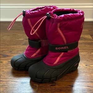 Sorel Fuchsia and Black Snow Boots